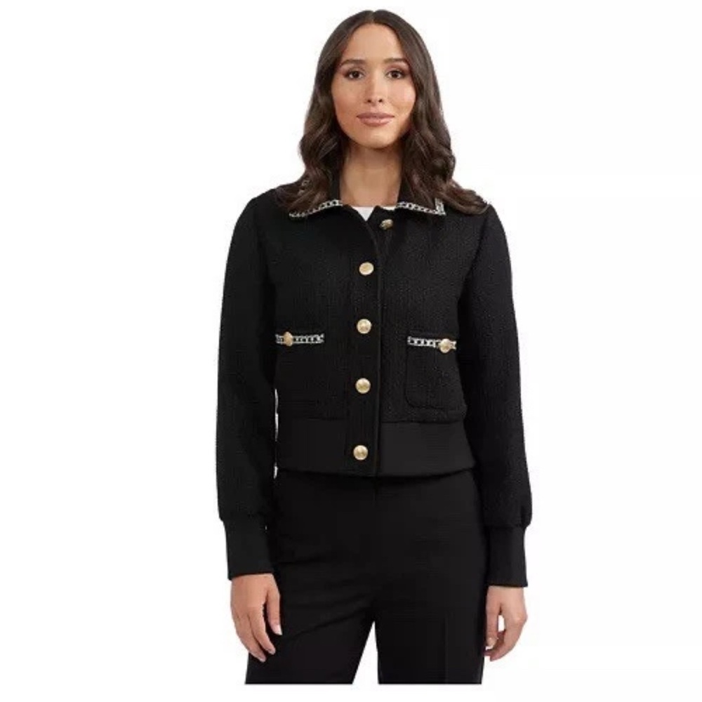 Ellen Tracy Black Blazer with Gold Buttons